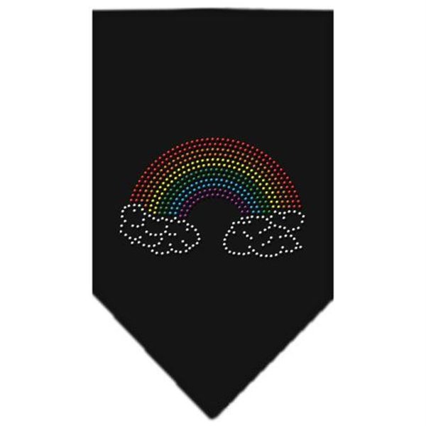 Unconditional Love Rainbow Rhinestone Bandana Black Large UN788254